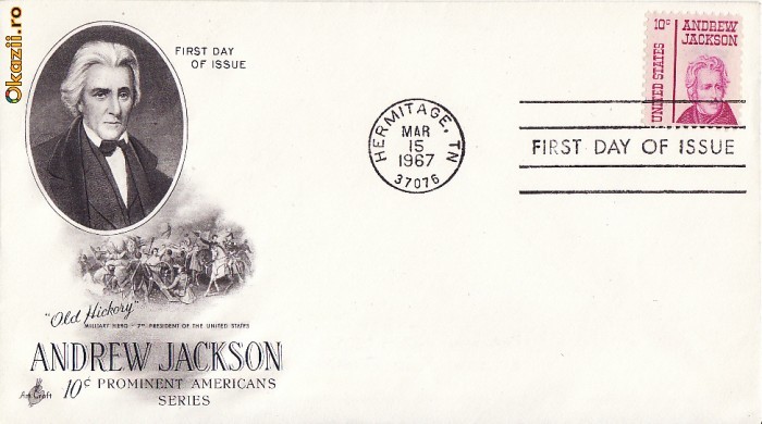 FDC SUA -Presedintele Andrew Jackson FDC SUA -Presedintele Andrew Jackson