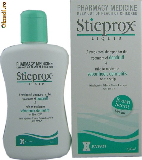 Stieprox sampon dermatocosmetic 100 ml, ciclopiroxolamina 1.5% | arhiva  Okazii.ro