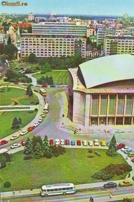 S6142 BUCURESTI Piata si Sala Palatului R.S.R. 1976 foto