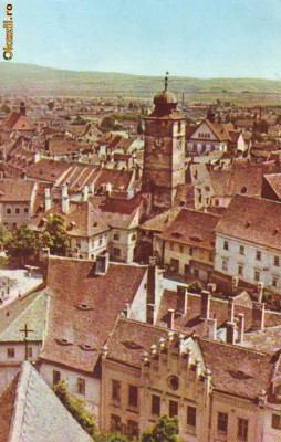 S 6459 Vedere din SIBIU vedere panoramica circulata foto