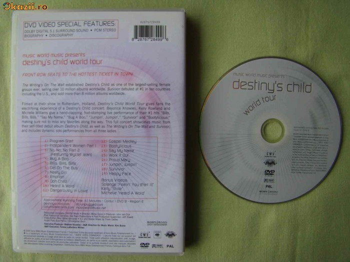 DESTINY&#039;S CHILD - World Tour - D V D Original