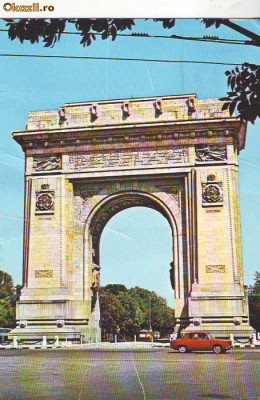 S 6699 BUCURESTI Arcul de Triumf Circulata foto