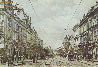 S 6721 BUCURESTI Bulevardul cu palatul Eforie 1901 Circulata foto