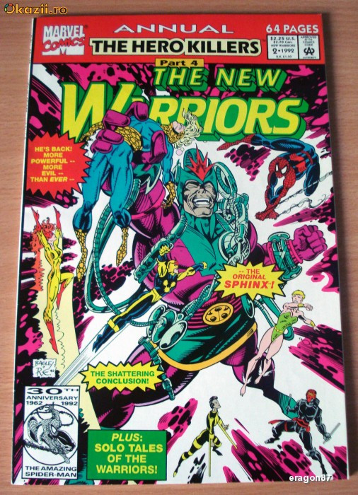 The New Warriors Annual #1992 Marvel Comics
