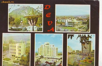S 3084 Hunedoara- DEVA - imagini din oras circulata foto