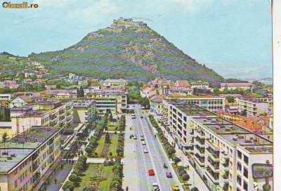 S 3095 Hunedoara DEVA- vedere din centru circulata foto