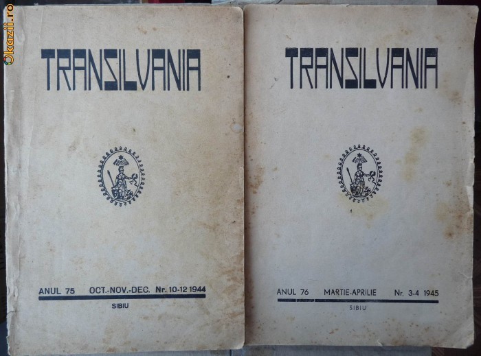 Transilvania , nr. 10 - 12 / 1944 si 3 - 4 / 1945