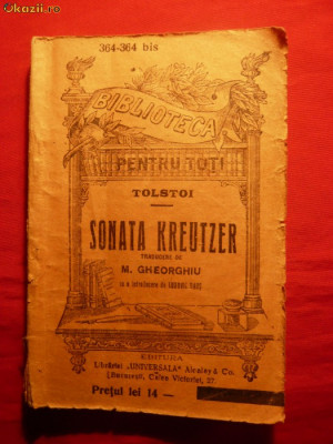 LEV TOLSTOI - SONATA KREUTZER - BPT 364-365 cca1929 foto