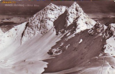 R-7763 MUNTII FAGARAS Virful Bilea 1965 foto