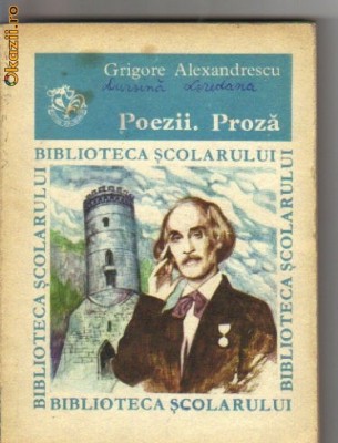 Grigore Alexandrescu - Poezii . Proza foto