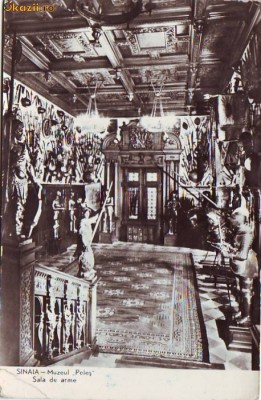 R 8296 SINAIA -Muzeul Peles -Sala de arme CIRCULATA foto