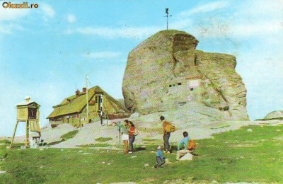 R 7089 Muntii Bucegi-Virful si cabana OMUL CIRCULATA foto
