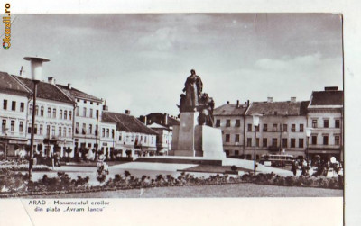 R 7154 ARAD- Piata Avram Iancu- Monumentul Eroilor CIRCULATA foto