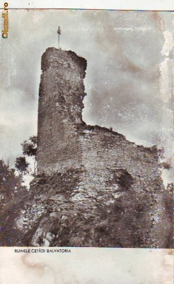 R 7193 Vedere -Ruinele Cetatii BALVATORIA NECIRCULATA foto