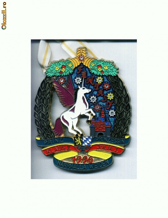 126 Medalie interesanta, okazie carnaval anul 1996, germana