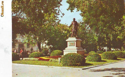 S 3567 GALATI- Statuia lui Costache Negri CIRCULATA foto