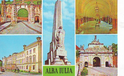 S 3295 ALBA IULIA- Portile cetatii, Muzeul de istorie CIRCULATA foto