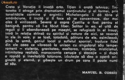 Manuel B Cossio - El Greco foto