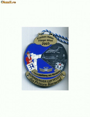 192 Medalie interesanta,okazie carnaval -2003, germana, aviatie foto