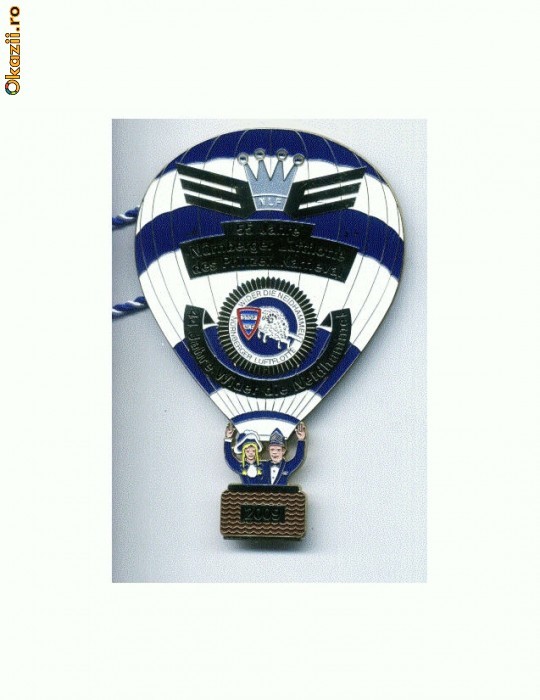 196 Medalie interesanta,okazie carnaval-coroana -strasuri -2009, germana, aviatie(balon dirijabil) -(Oferta) 196 Medalie interesanta,okazie carnaval-coroana -strasuri -2009, germana, aviatie(balon dirijabil) -(Oferta)