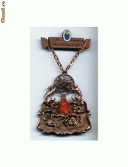 197 Medalie interesanta, foc de tabara, turism -1977, germana