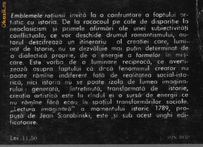Jean Starobinski - 1789 - Emblemele ratiunii foto