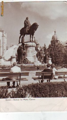 R 7598 CLUJ - Statuia lui Matei Corvin NECIRCULATA foto
