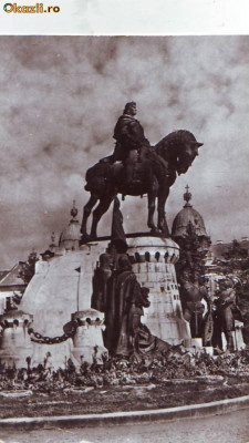 R 7602 CLUJ - Statuia lui Matei Corvin CIRCULATA foto