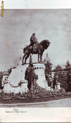 R 7604 CLUJ - Statuia lui Matei Corvin NECIRCULATA foto