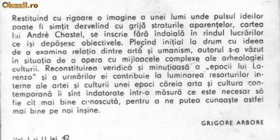 A Chastel - Arta si umanism la Florenta pe vremea lui Lorenzo foto
