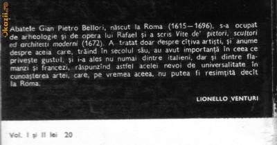 G P Bellori - Vietile pictorilor,sculptorilor si arhitectilor ... foto