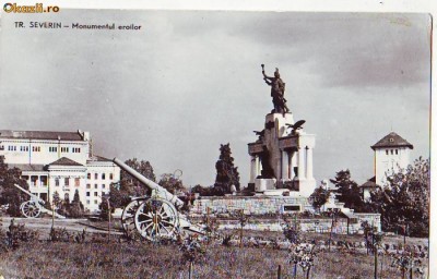 R 7690 TR.SEVERIN -Monumentul eroilor NECIRCULATA foto
