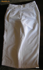 Pantalon 3/4 albi Adidas originali, marimea 38. foto