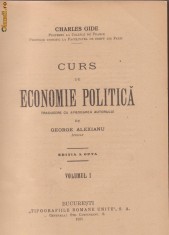 Charles Gide / Curs de Economie Politica (2 volume,1925) foto