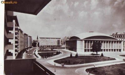 R-7364 BUCURESTI-Piata Palatului R.P.R., CIRCULAT 1960 foto