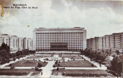 R-7361 BUCURESTI - Piata Garii de Nord, CIRCULAT 1962 foto