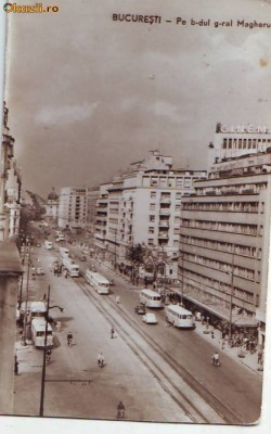 R-7417 BUCURESTI- B-dul g-ral Magheru, CIRCULAT 1964 foto