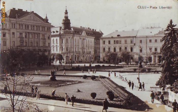 R-7545 CLUJ-Piata Libertatii, CIRCULAT 1961 R-7545 CLUJ-Piata Libertatii, CIRCULAT 1961