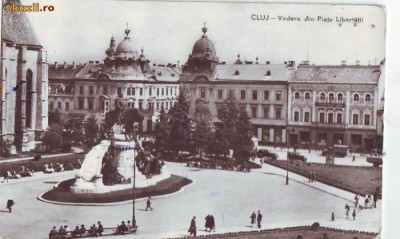 R-7554 CLUJ-Piata Libertatii, CIRCULAT 1963 foto