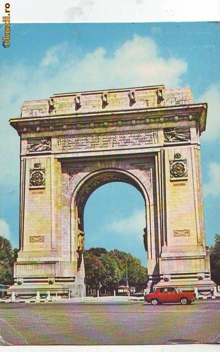 S-5919 BUCURESTI-Arcul de Triumf, CIRCULAT 1975 S-5919 BUCURESTI-Arcul de Triumf, CIRCULAT 1975