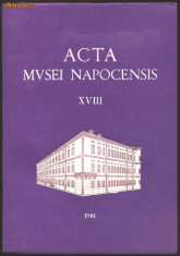 Carte voluminoasa ACTA MVSEI NAPOCENSIS nr XVIII 1981,743 pag foto