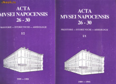 2 carti ACTA MVSEI NAPOCENSIS nr 26-30 1989-93,602 p foto