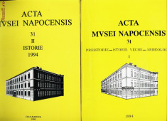 2 carti ACTA MVSEI NAPOCENSIS nr 31 I+II, 1994-95,1006 pag p foto