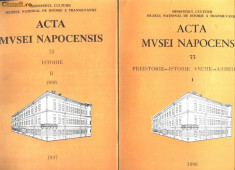 2 carti ACTA MVSEI NAPOCENSIS nr 33 I+II, 1996-97,1249 pag foto