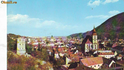 S-4733 BRASOV Vedere spre Cetatuia, CIRCULAT 1974 foto