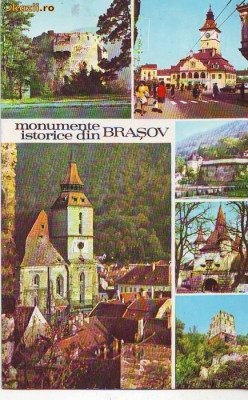 S-4746 BRASOV Monumente istorice, CIRCULAT 1975 foto