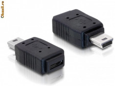 Adaptor USB mini tata - USB micro-B mama - 65155 foto