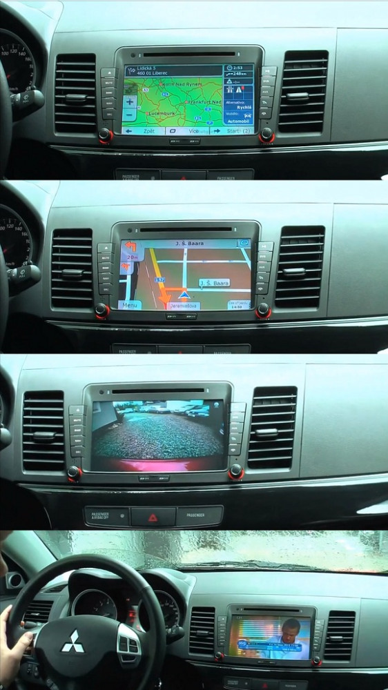 dvd auto cu gps mitsubishi lancer instalat