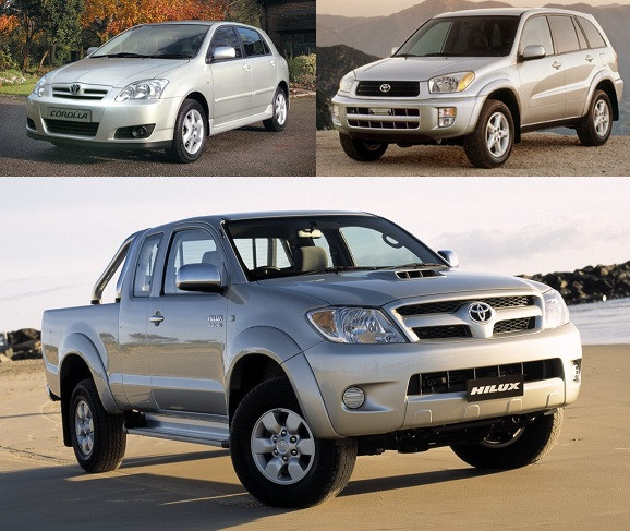 toyota rav 4 corolla hilux