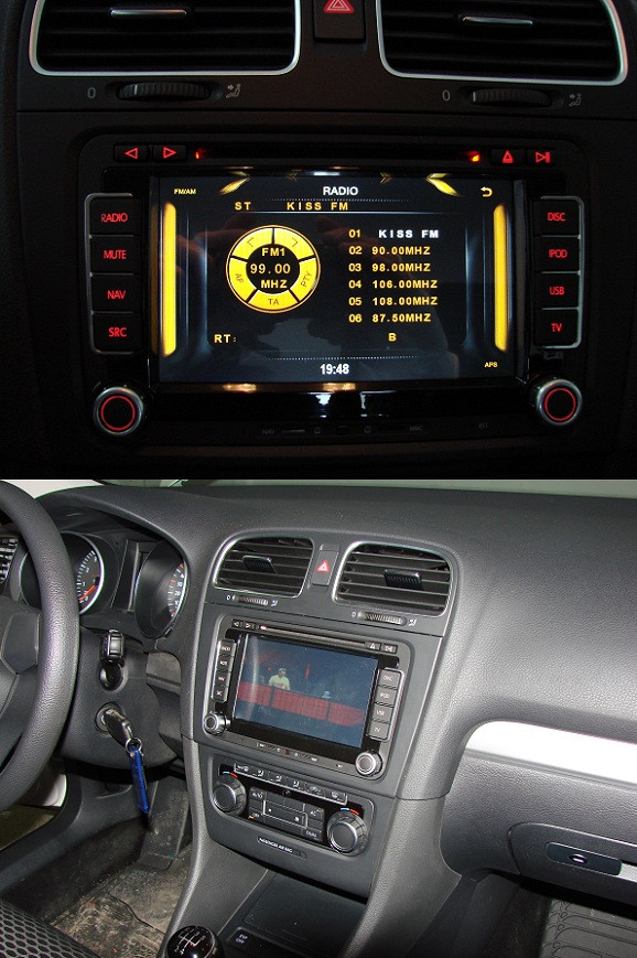 dvd auto cu navigatie prin gps vw skoda seat instalat